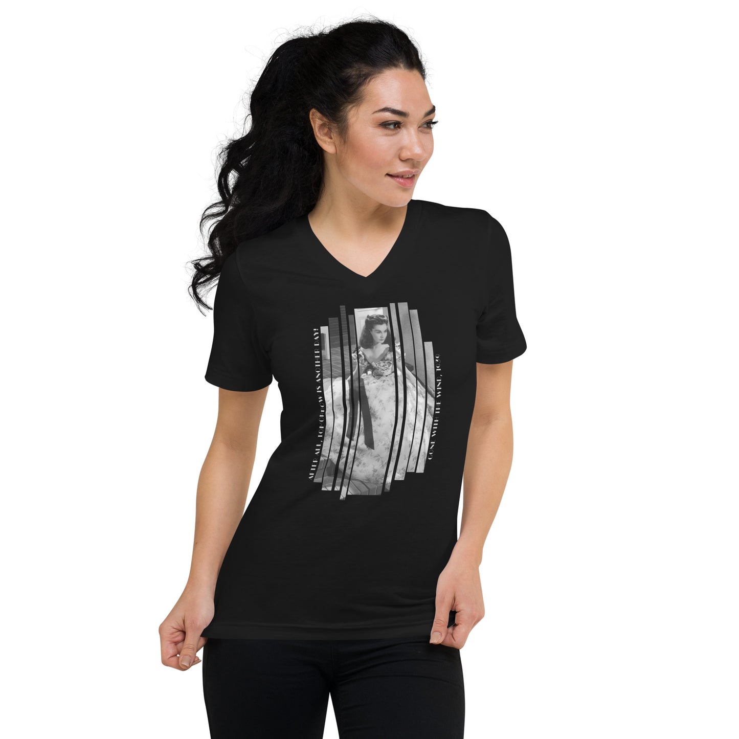 After All, Tomorrow is Another Day, Gone With the Wind 1939, Unisex Short Sleeve V-Neck T-Shirt