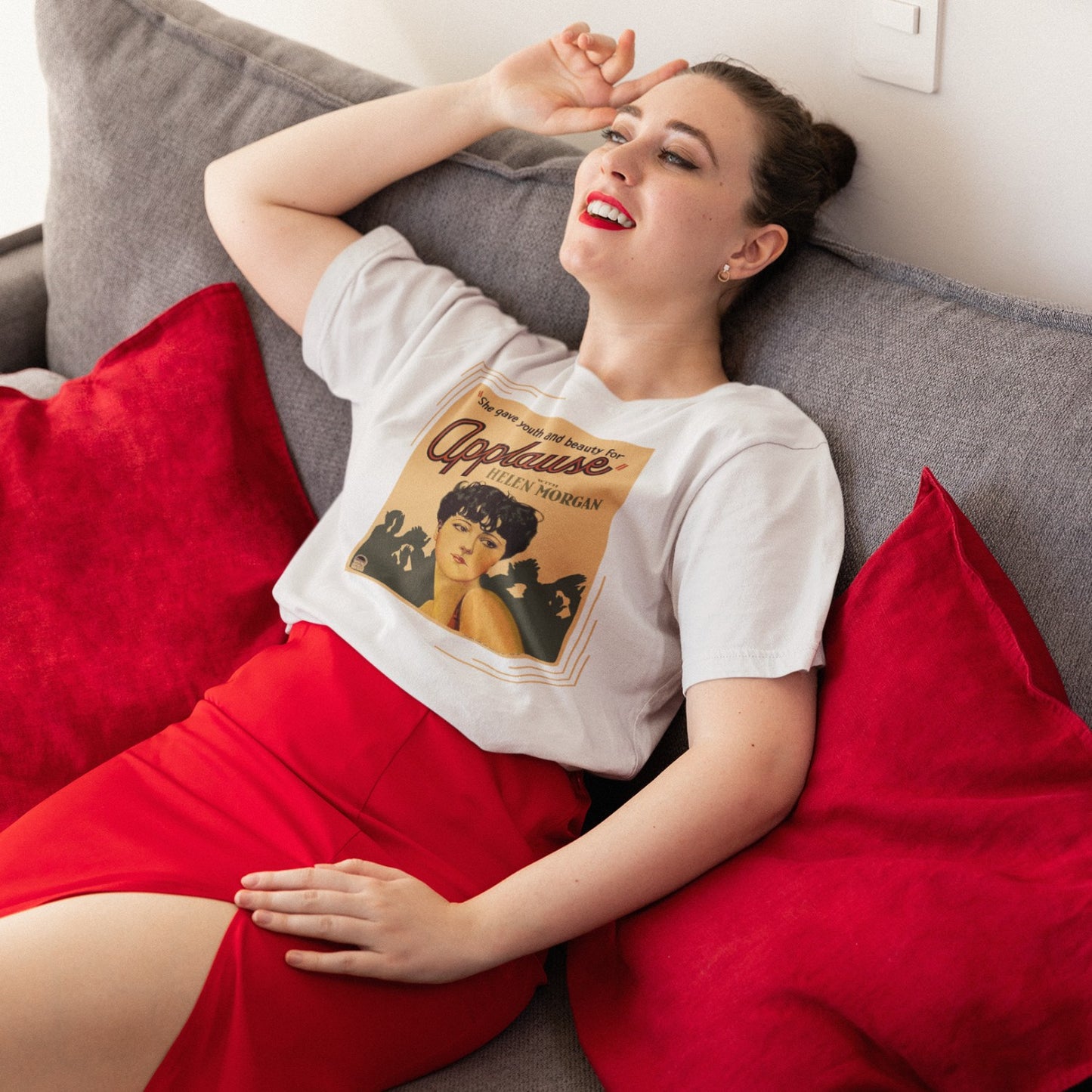 Applause 1929 Film Poster Short-Sleeve Unisex T-Shirt, She Gave Youth and Beauty for Applause