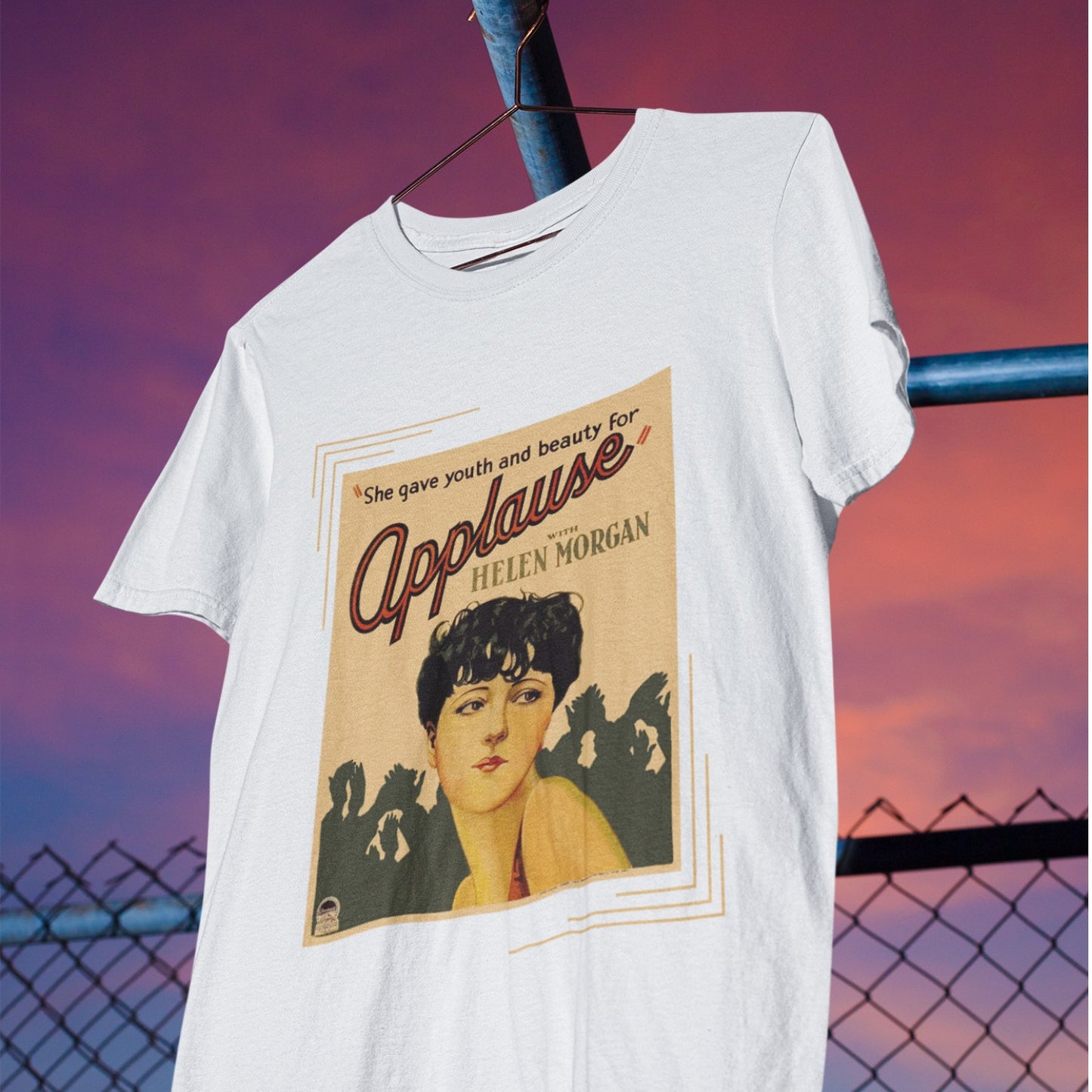 Applause 1929 Film Poster Short-Sleeve Unisex T-Shirt, She Gave Youth and Beauty for Applause