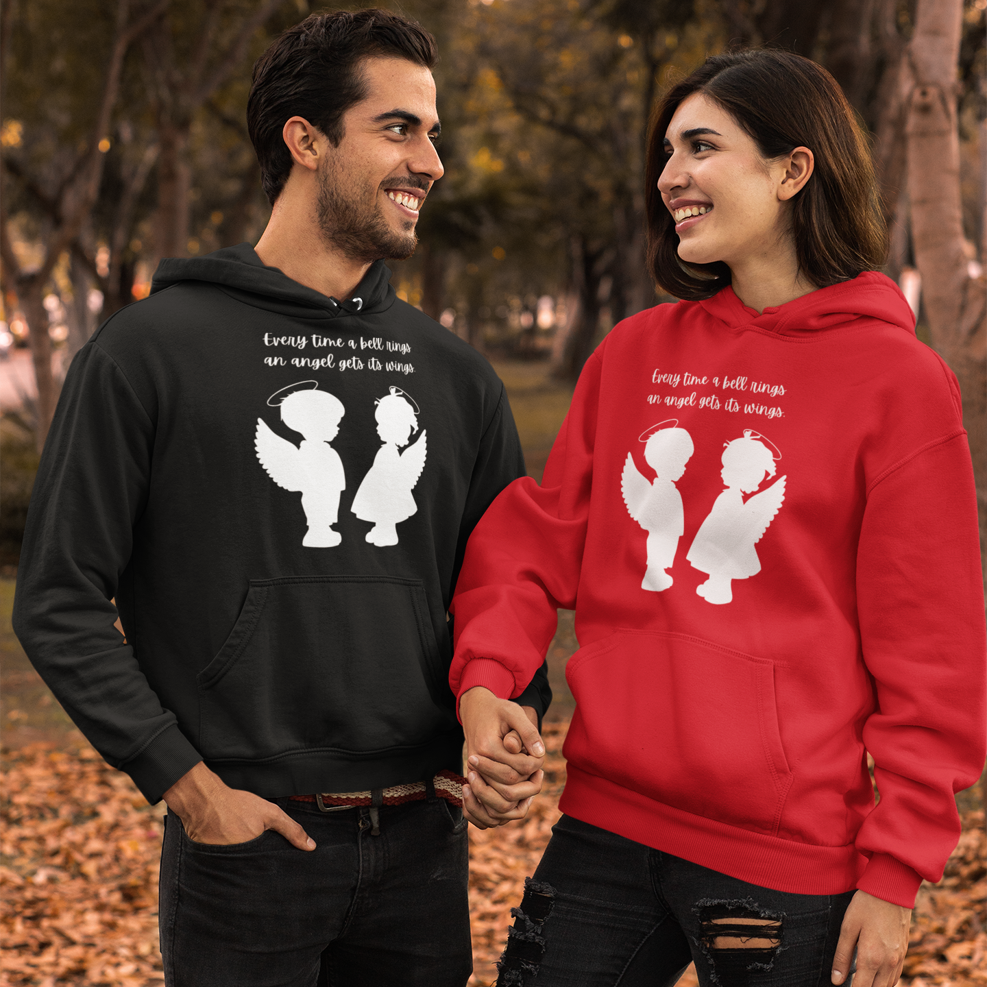 Every Time a Bell Rings an Angel Gets Its Wings, Unisex Hoodie, It’s a Wonderful Life, Inspirational Christmas Message