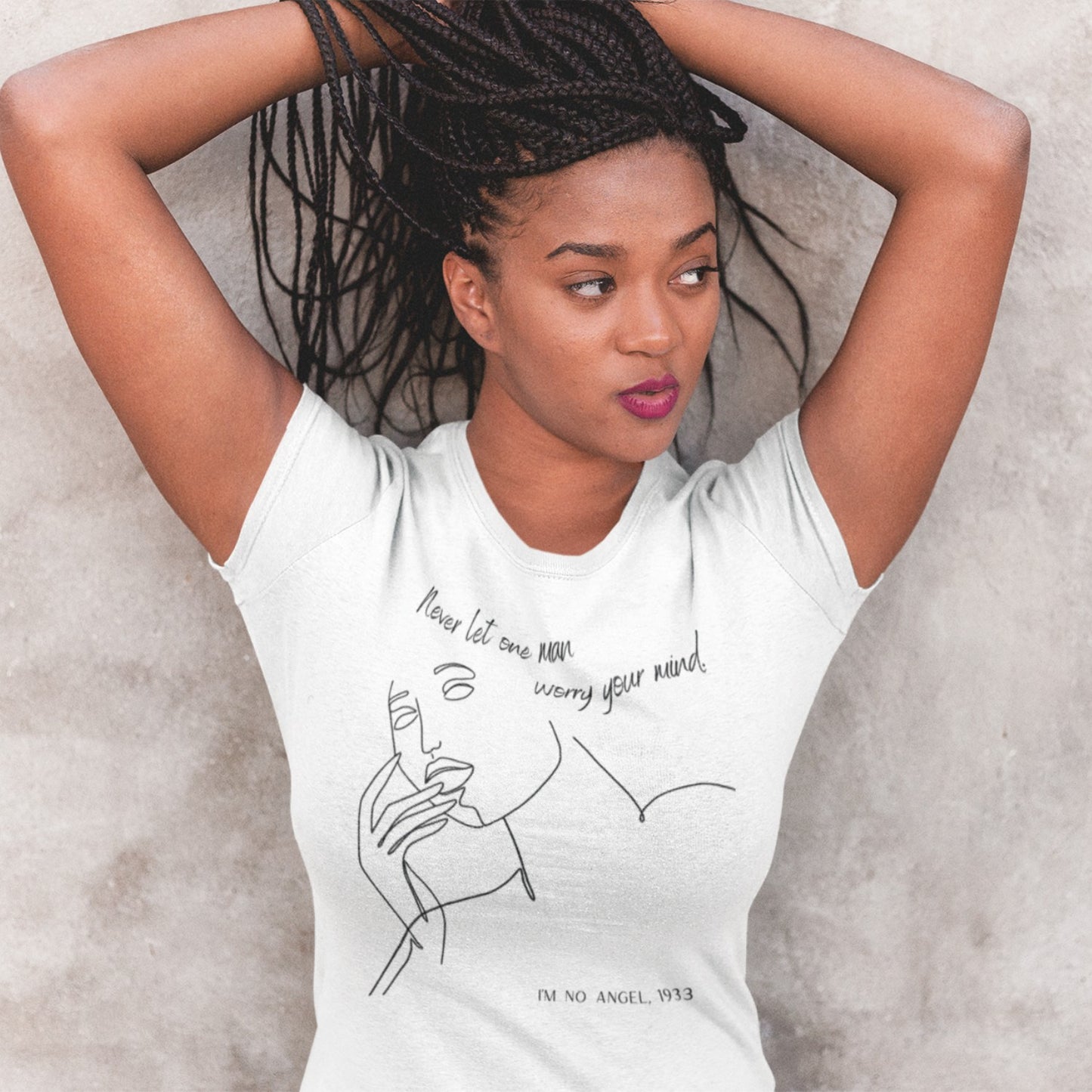Never Let One Man Worry Your Mind Unisex t-shirt, Mae West Quote, 1933 Movie