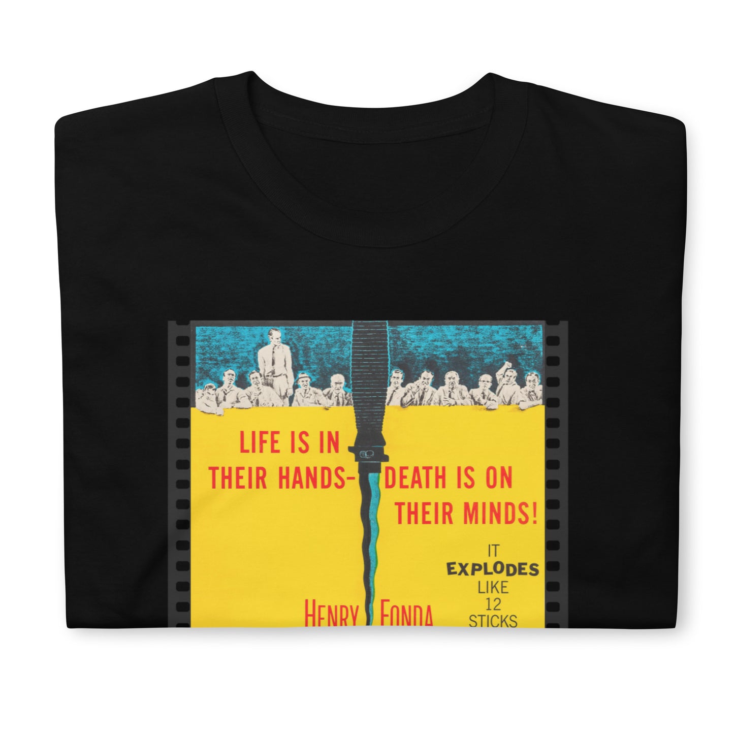 12 Angry Men Classic Movie Poster Short-Sleeve Unisex T-Shirt, Poster Print, 1957 Henry Fonda Film