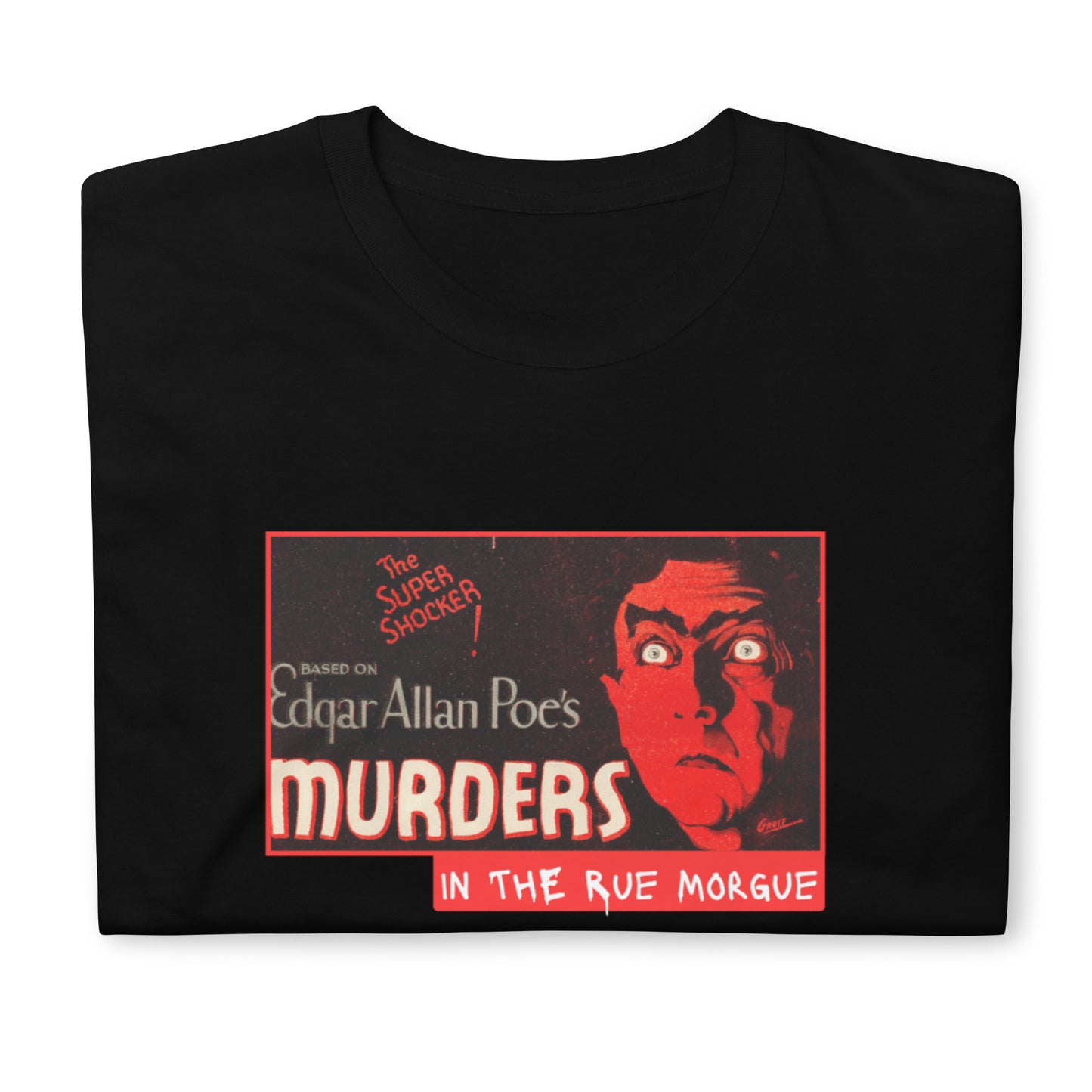 Murders in the Rue Morgue 1932 Horror Movie Poster, Short-Sleeve Unisex T-Shirt, Edgar Allan Poe