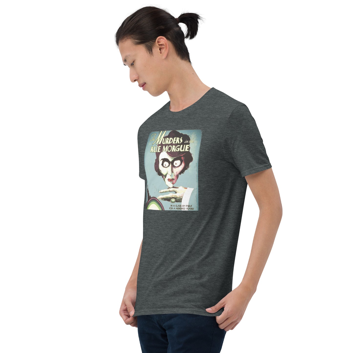 The Murders in the Rue Morgue 1932 Horror Movie Ad print, Short-Sleeve Unisex T-Shirt, Edgar Allan Poe
