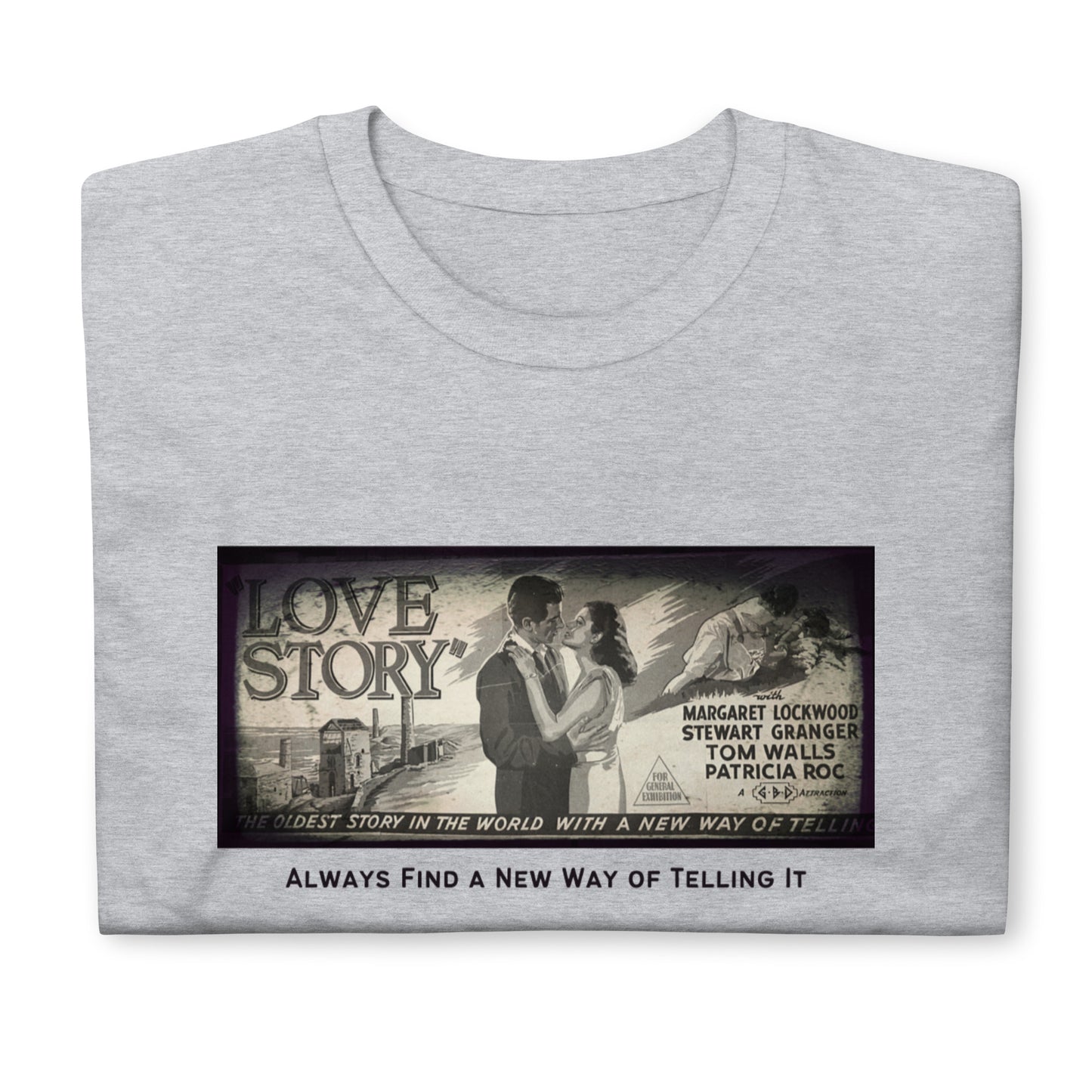 Love Story Short-Sleeve Unisex T-Shirt, Love Story 1944 Movie Poster, Margaret Lockwood