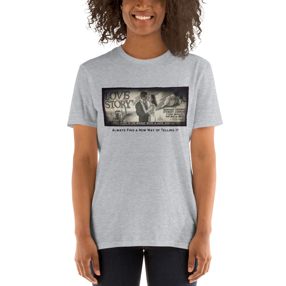Love Story Short-Sleeve Unisex T-Shirt, Love Story 1944 Movie Poster, Margaret Lockwood