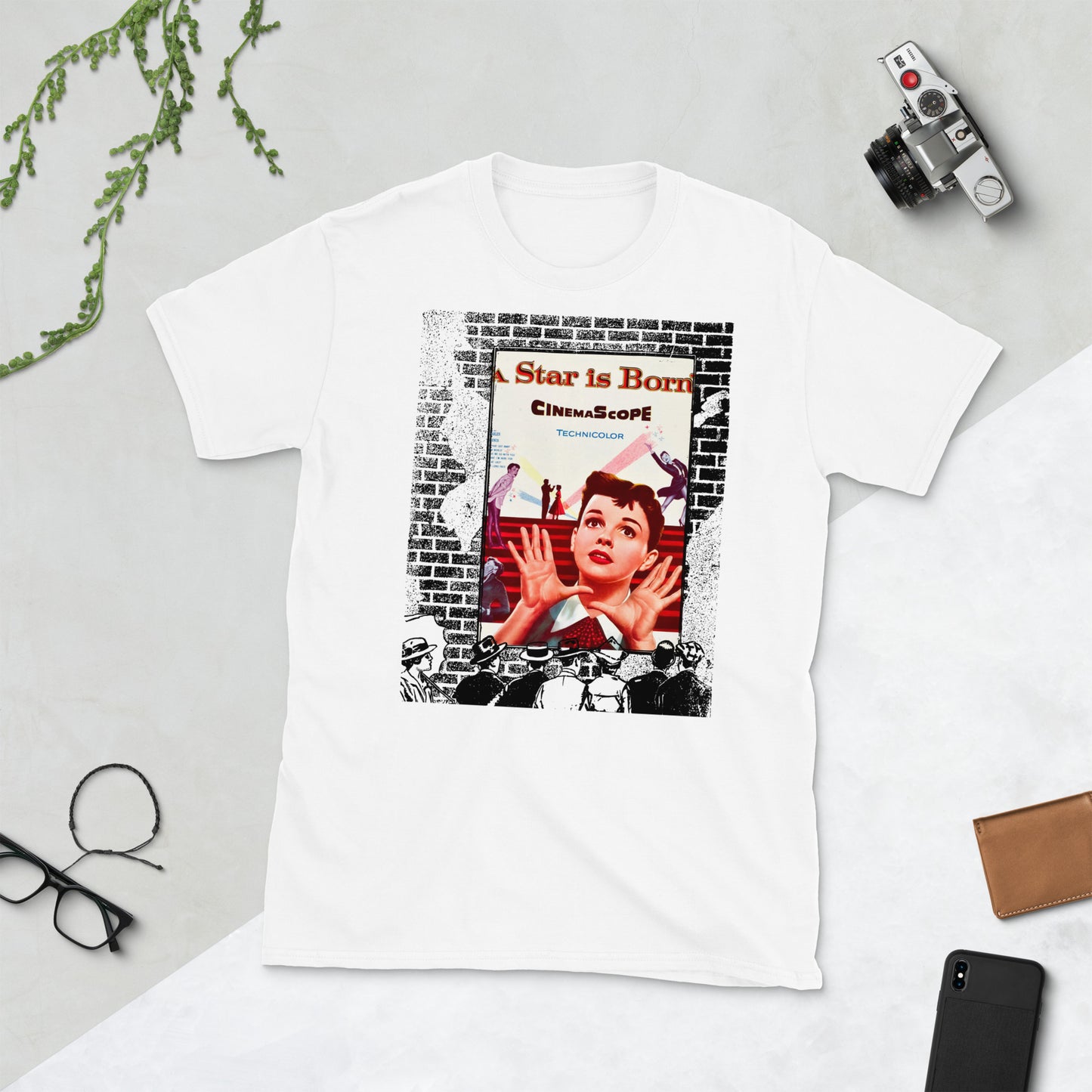 A Star is Born 1954 Short-Sleeve Unisex T-Shirt, Judy Garland Poster, Classic Film, Musical