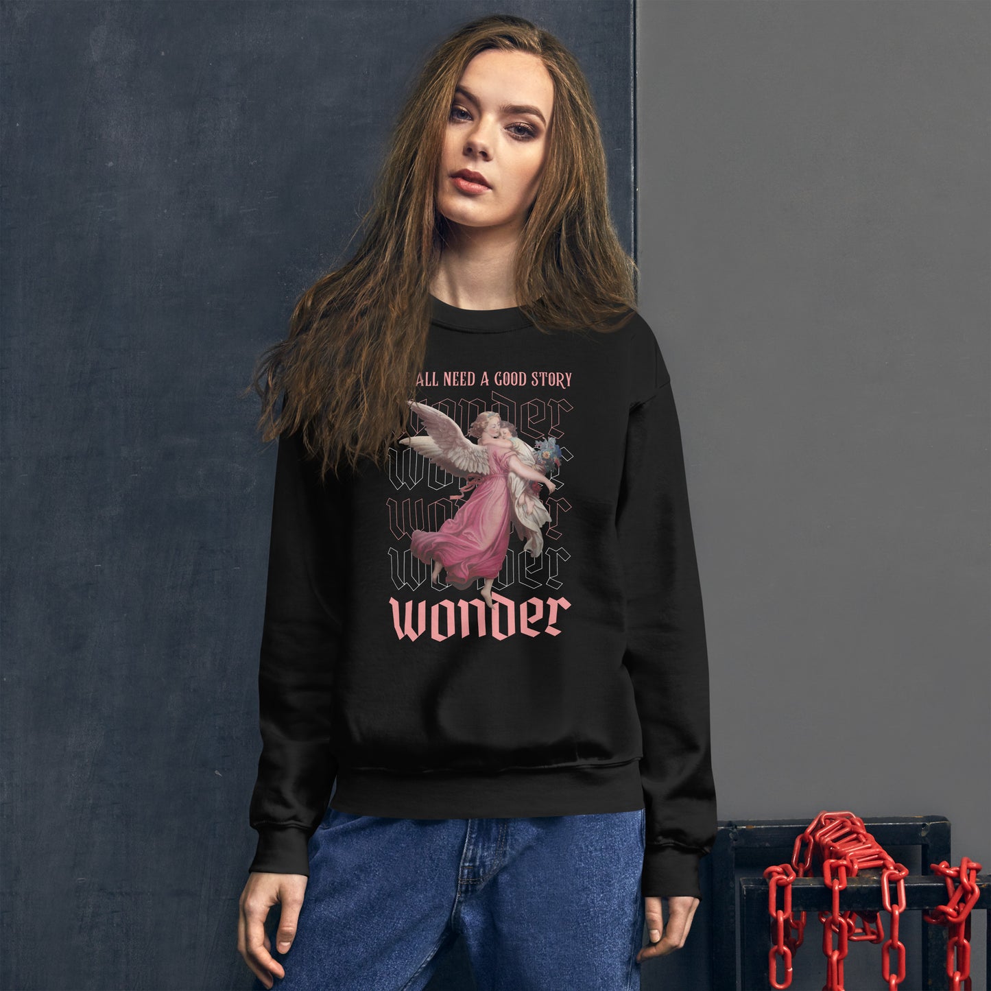 Wonder, We All Need a Good Story Print, Unisex Sweatshirt