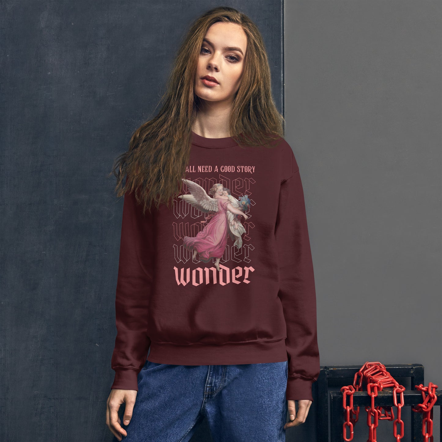Wonder, We All Need a Good Story Print, Unisex Sweatshirt