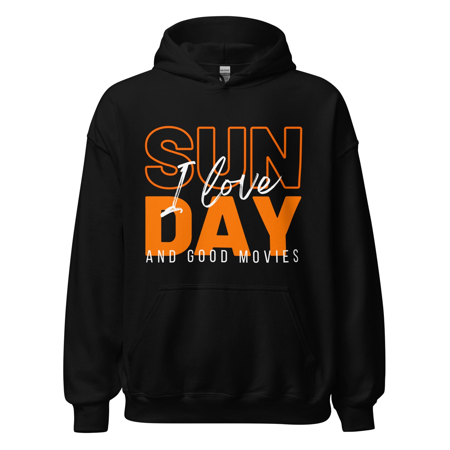 I Love Sunday and Good Movies Unisex Hoodie, Movie Lover Gift