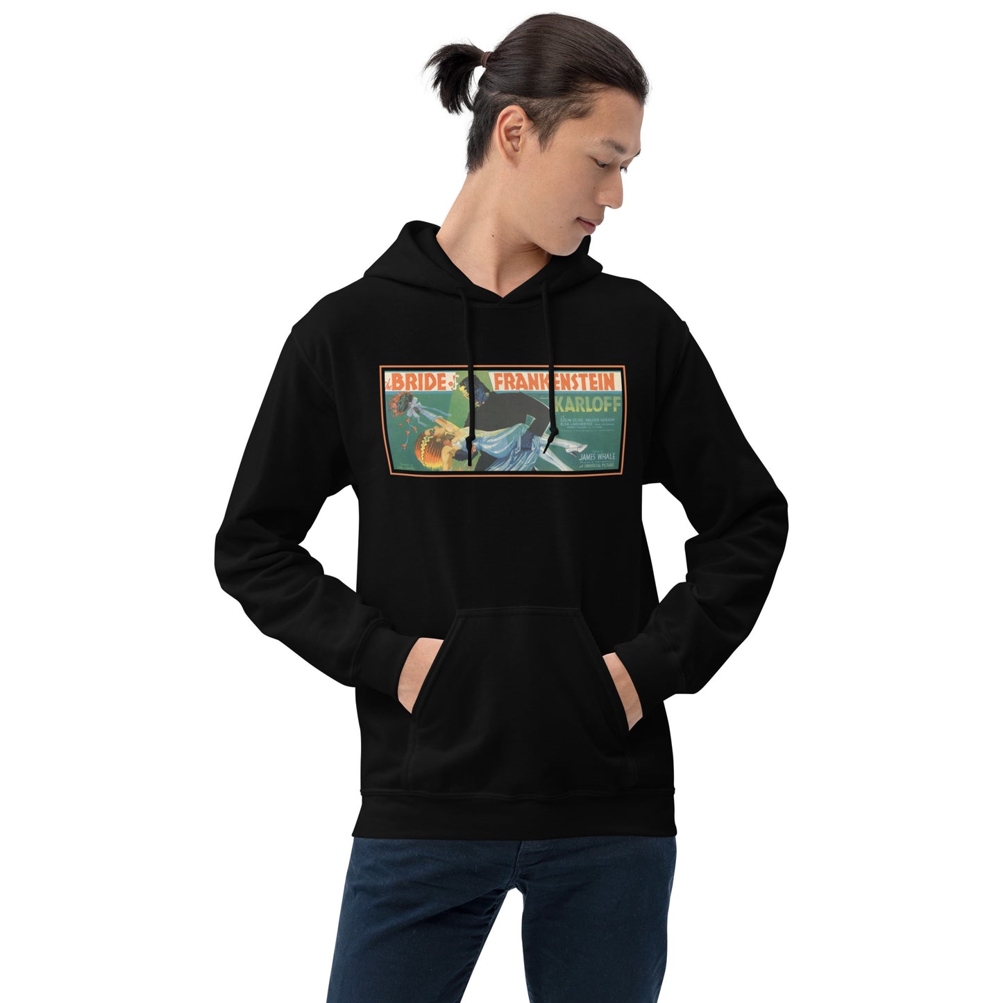 The Bride of Frankenstein 1935 Unisex Hoodie, Movie Vintage Ad, Science Fiction Horror Film, Frankenstein