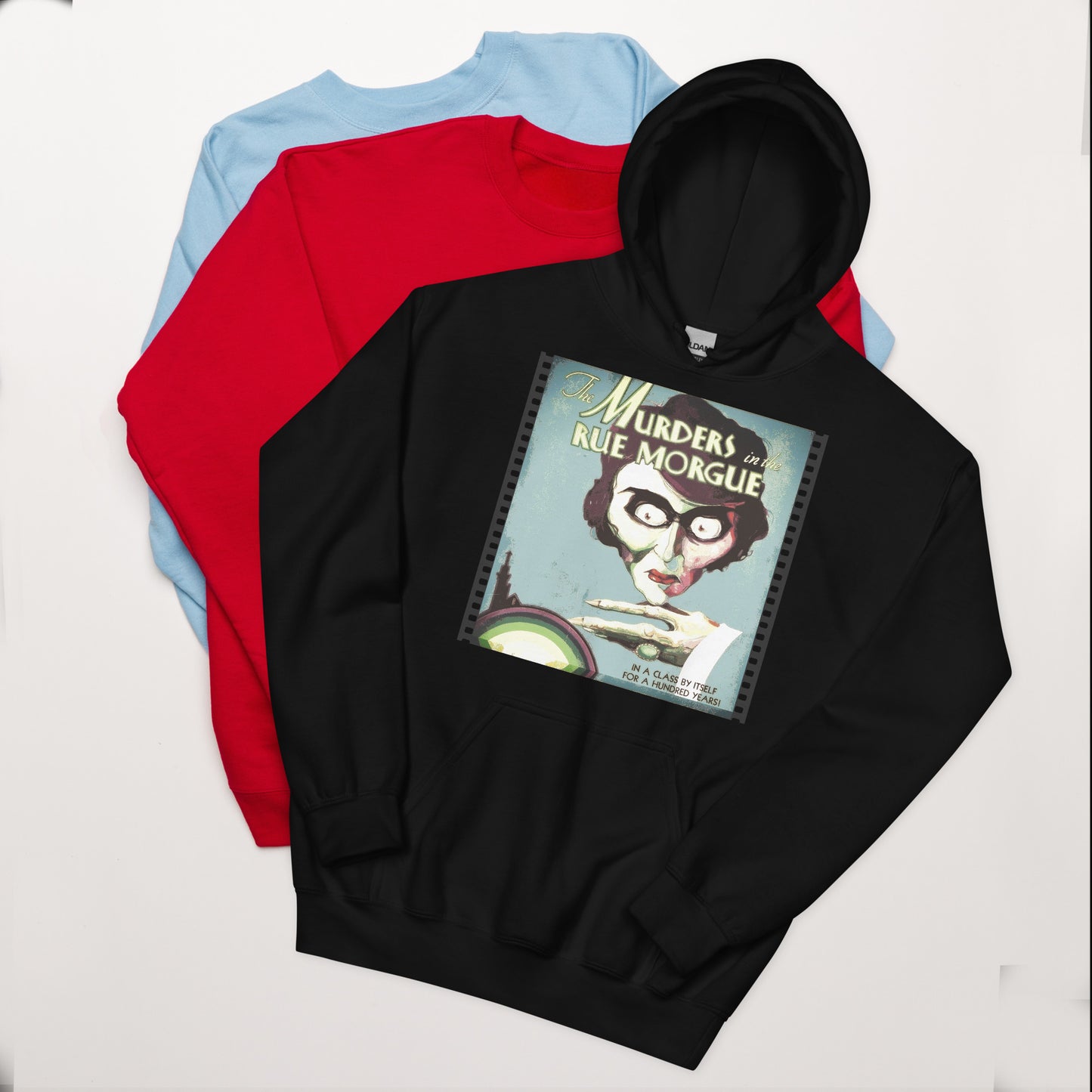 The Murders in the Rue Morgue 1932 Hoodie, Horror Movie Ad print, Unisex Hoodie, Edgar Allan Poe