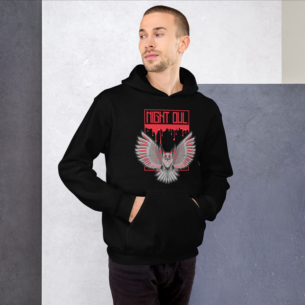 The Night Owl Unisex Hoodie, Bloody Owl Print