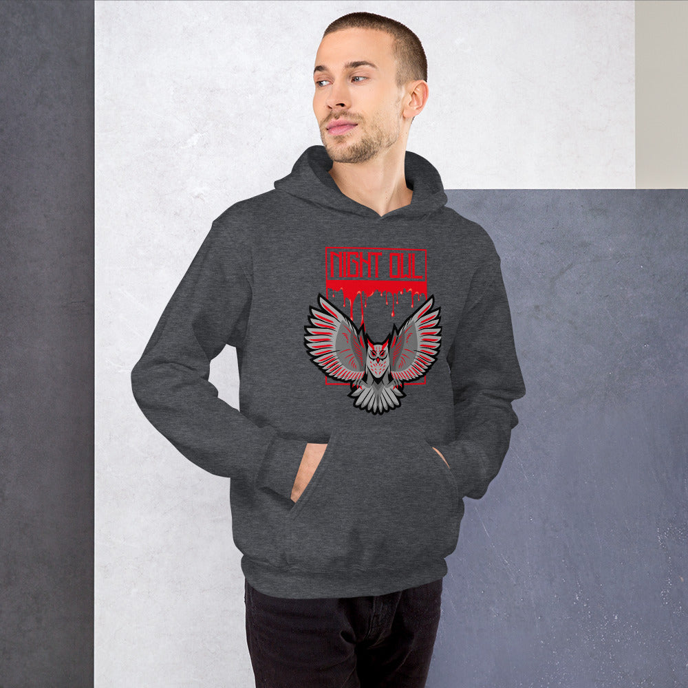 The Night Owl Unisex Hoodie, Bloody Owl Print