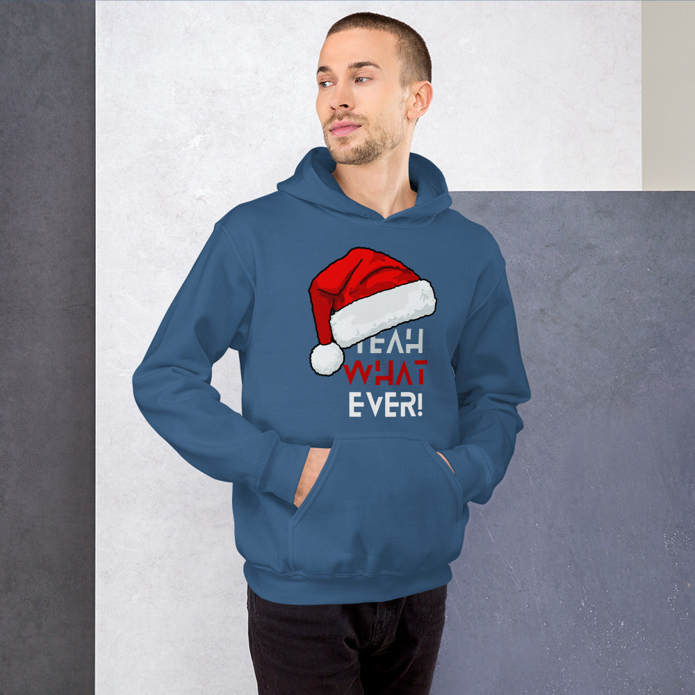 Yeah Whatever Short-Sleeve Unisex Hoodie, Christmas Enthusiasm, Christmas Hoodie, Sarcasm