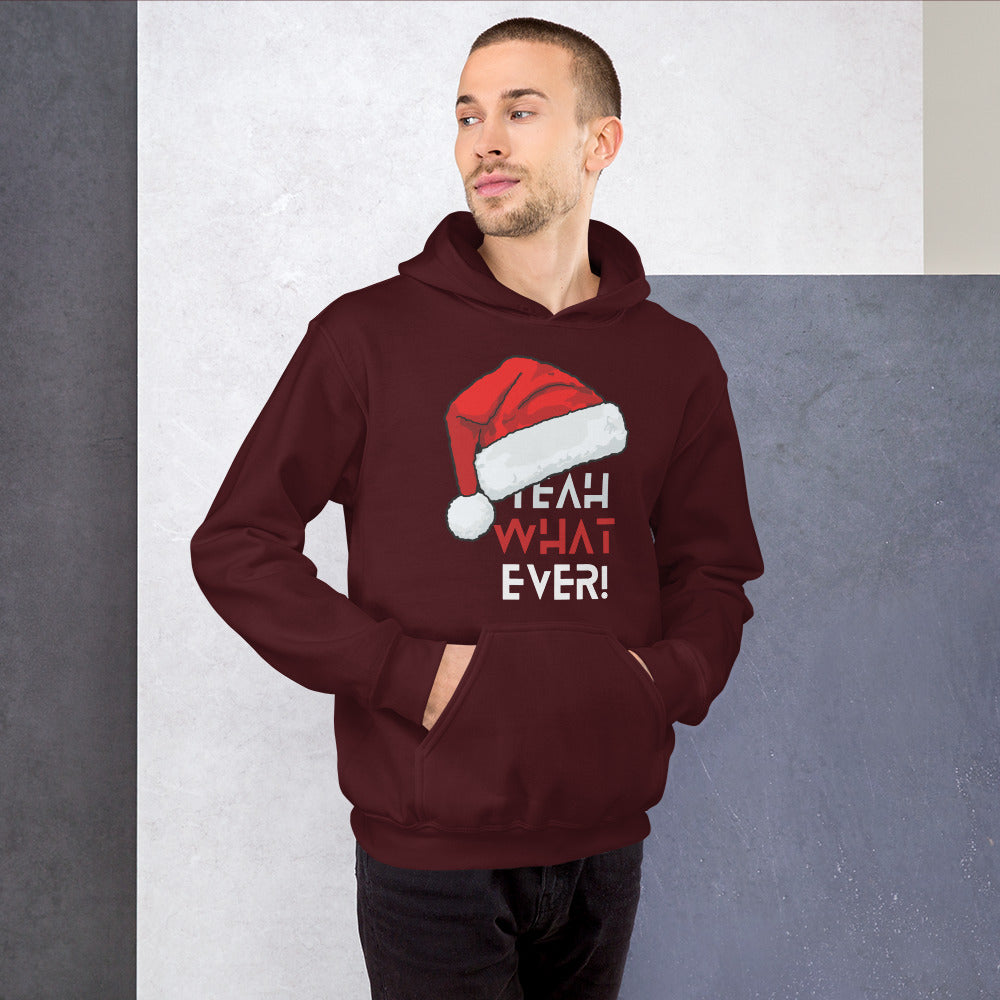 Yeah Whatever Short-Sleeve Unisex Hoodie, Christmas Enthusiasm, Christmas Hoodie, Sarcasm