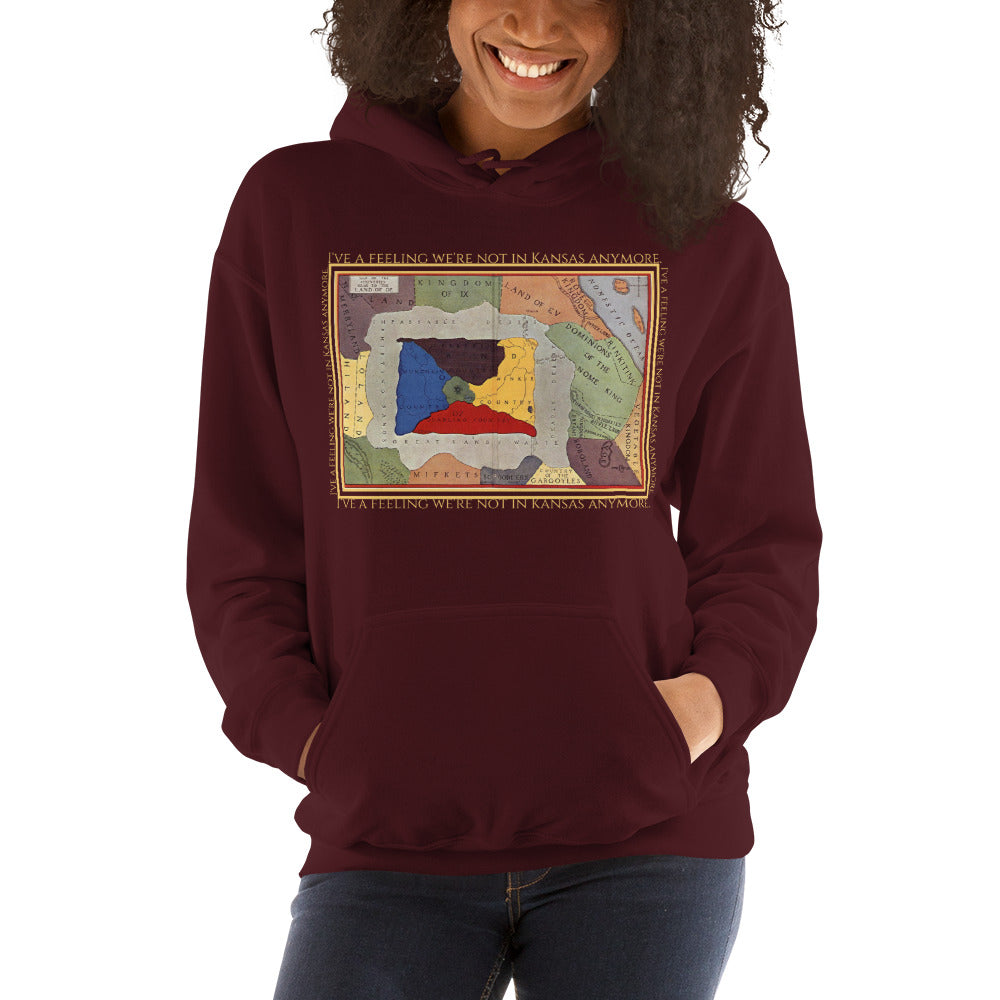 I Have a Feeling We Are Not in Kansas Anymore Unisex Hoodie, Wizard of Oz, Map of Oz, Classic Film