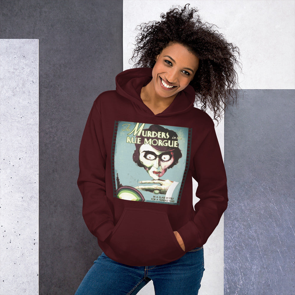 The Murders in the Rue Morgue 1932 Hoodie, Horror Movie Ad print, Unisex Hoodie, Edgar Allan Poe