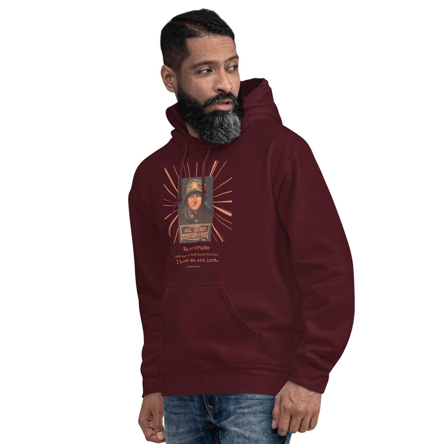 All Quiet on the Western Front Unisex Hoodie, 1930 Movie Poster, Erich Maria Remarque Quote