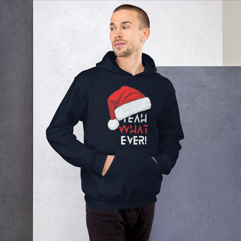 Yeah Whatever Short-Sleeve Unisex Hoodie, Christmas Enthusiasm, Christmas Hoodie, Sarcasm