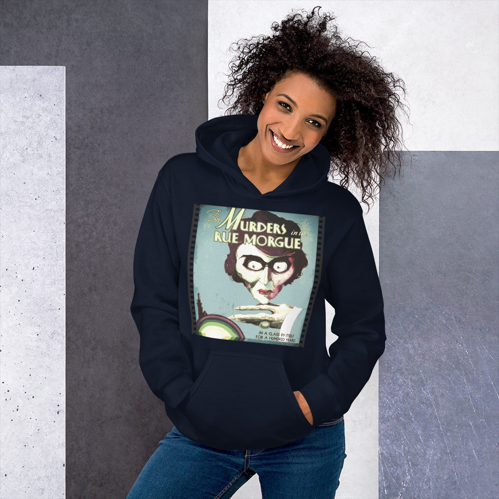 The Murders in the Rue Morgue 1932 Hoodie, Horror Movie Ad print, Unisex Hoodie, Edgar Allan Poe