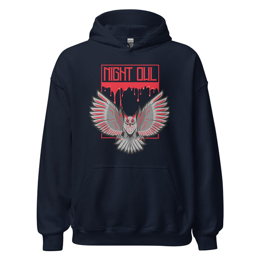 The Night Owl Unisex Hoodie, Bloody Owl Print
