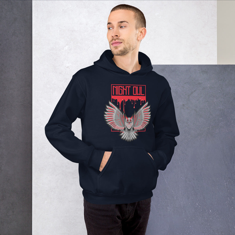 The Night Owl Unisex Hoodie, Bloody Owl Print