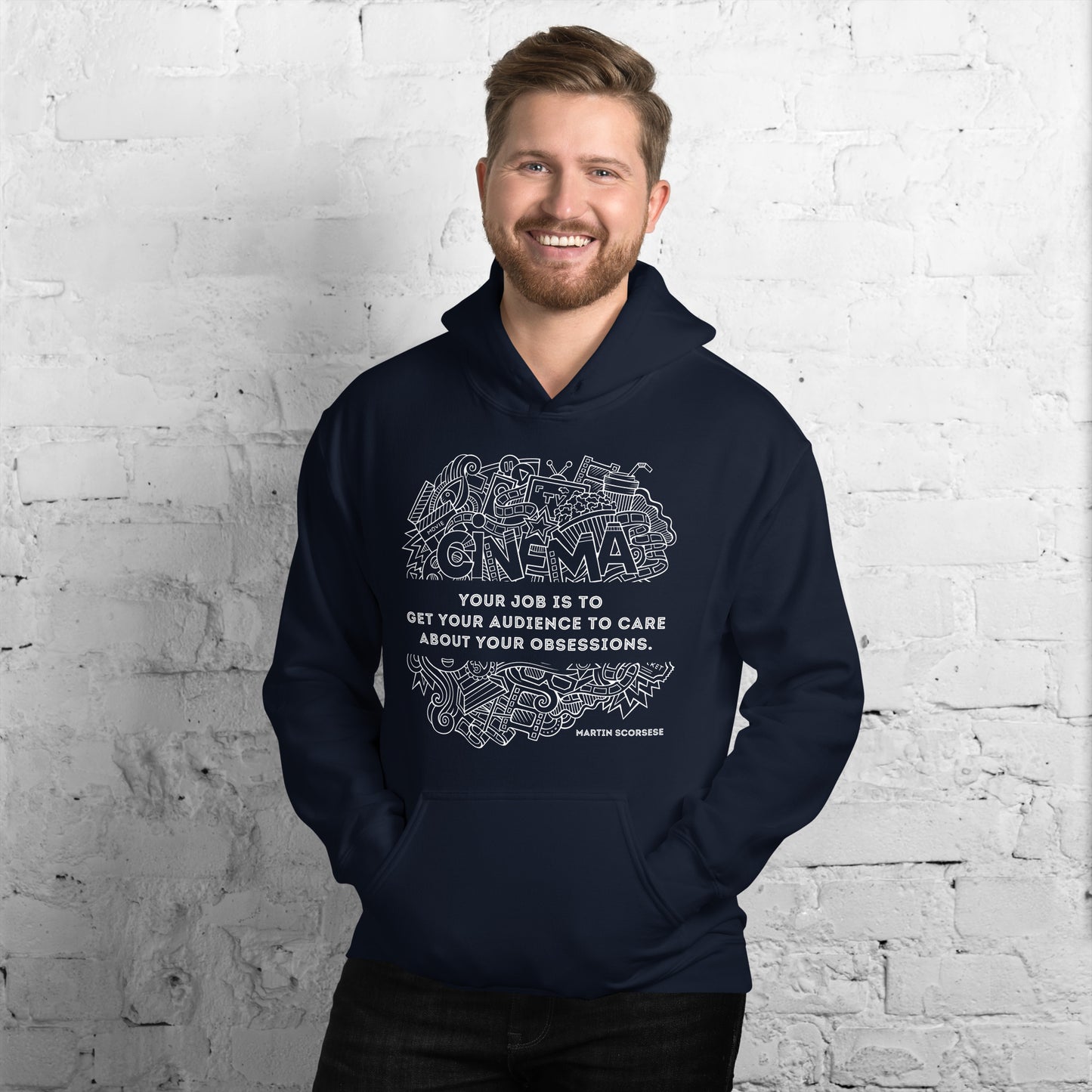 Your Job Is to Get Your Audience to Care About Your Obsessions, Quote Unisex Hoodie, Martin Scorsese
