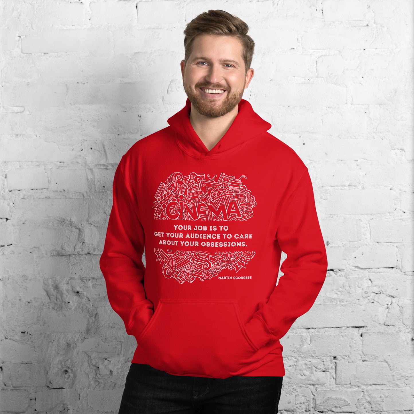 Your Job Is to Get Your Audience to Care About Your Obsessions, Quote Unisex Hoodie, Martin Scorsese
