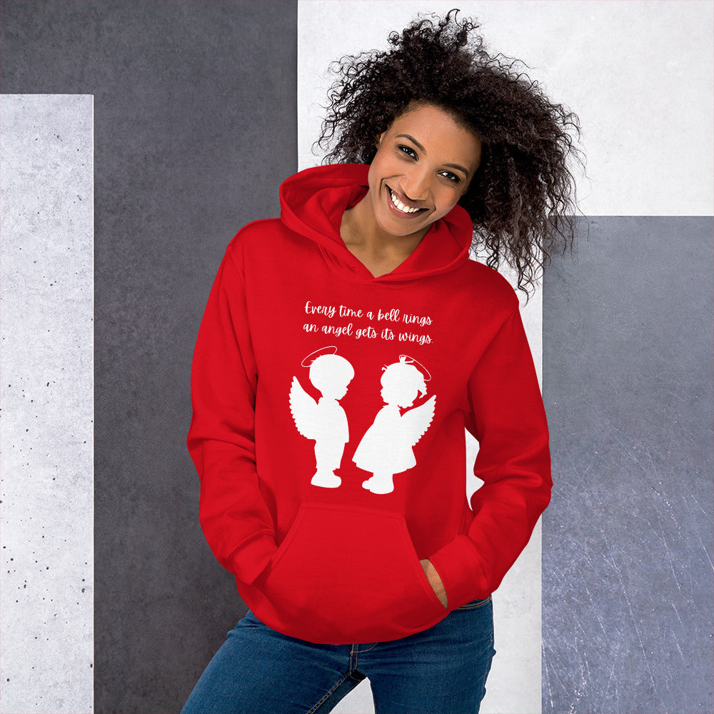 Every Time a Bell Rings an Angel Gets Its Wings, Unisex Hoodie, It’s a Wonderful Life, Inspirational Christmas Message