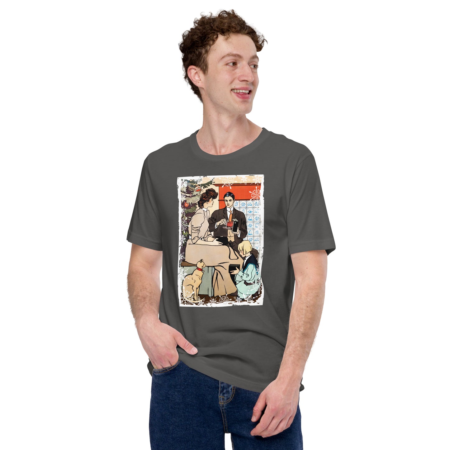 Christmas in the Family Unisex t-shirt, Vintage Image
