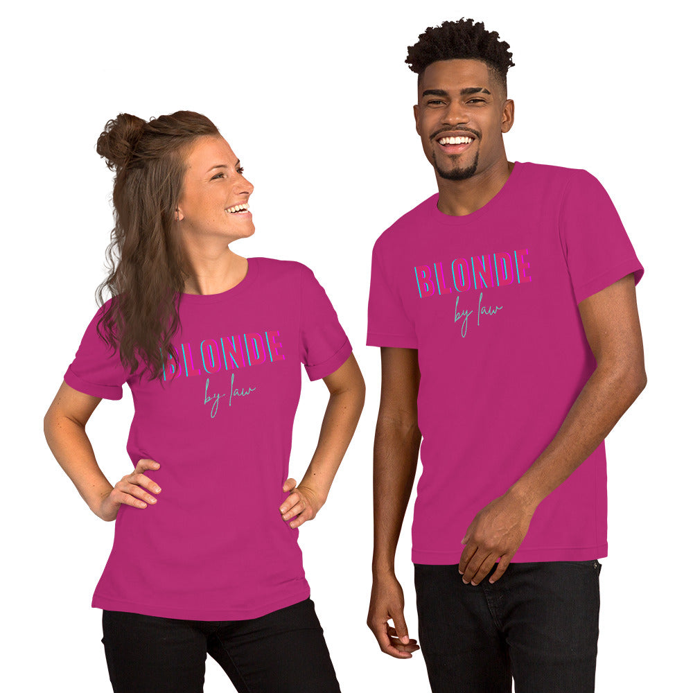 BLONDE by Law Unisex t-shirt, Funny T-shirt, Inspired Gift for Blondes, Gift for Non-Blondes, Movie Lovers, Gift for Cinephiles