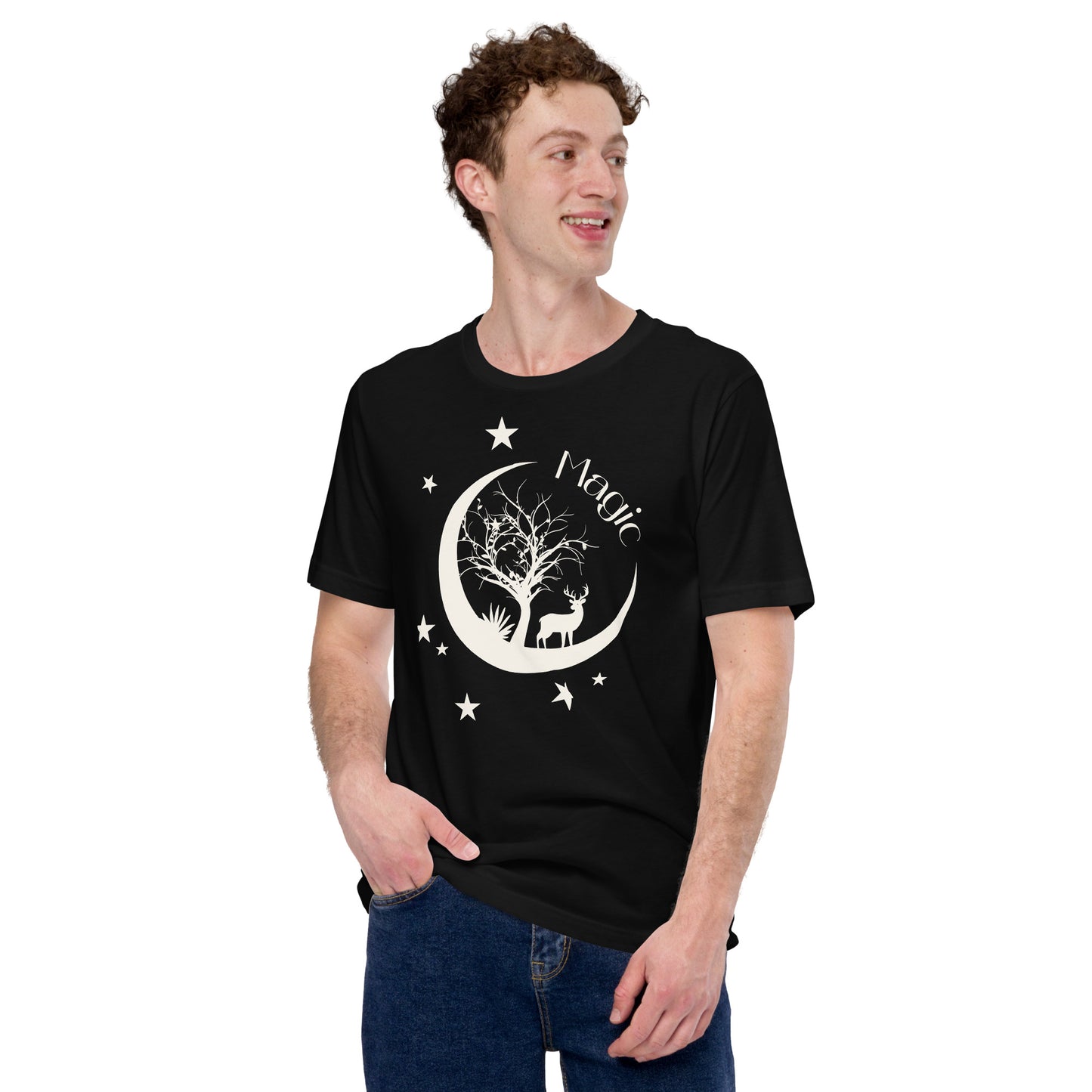 Magic Moon Unisex t-shirt, Winter Image, Christmas Present, Gift for Movie Lover