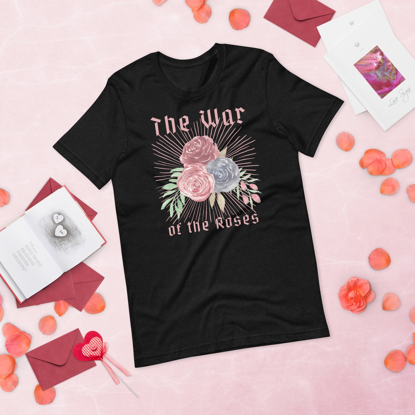The War of the Roses Unisex t-shirt, Flowery Print, Movie Lover Gift, Anti-Valentine Present