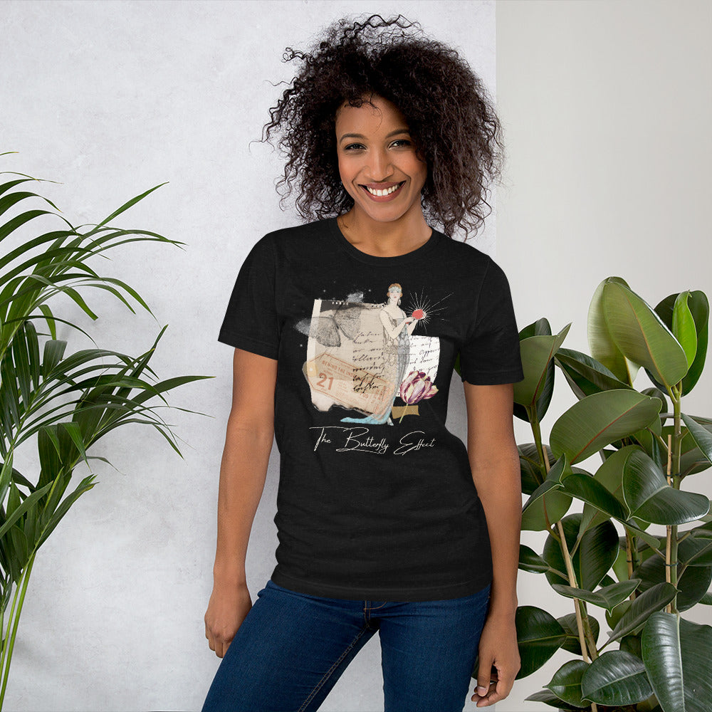 The Butterfly Effect Unisex t-shirt, Vintage Image, Vintage Collage
