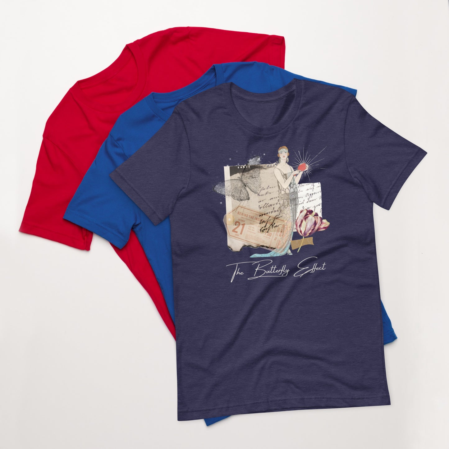 The Butterfly Effect Unisex t-shirt, Vintage Image, Vintage Collage