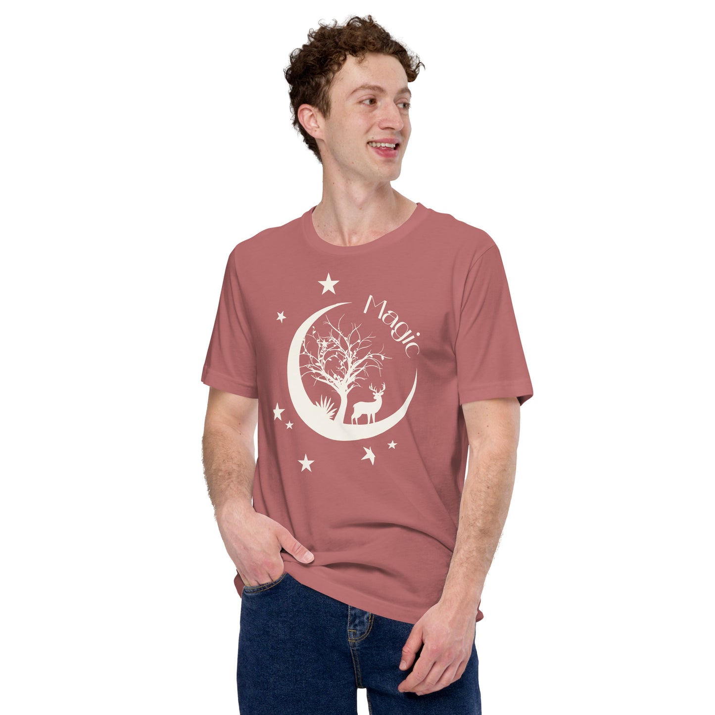 Magic Moon Unisex t-shirt, Winter Image, Christmas Present, Gift for Movie Lover