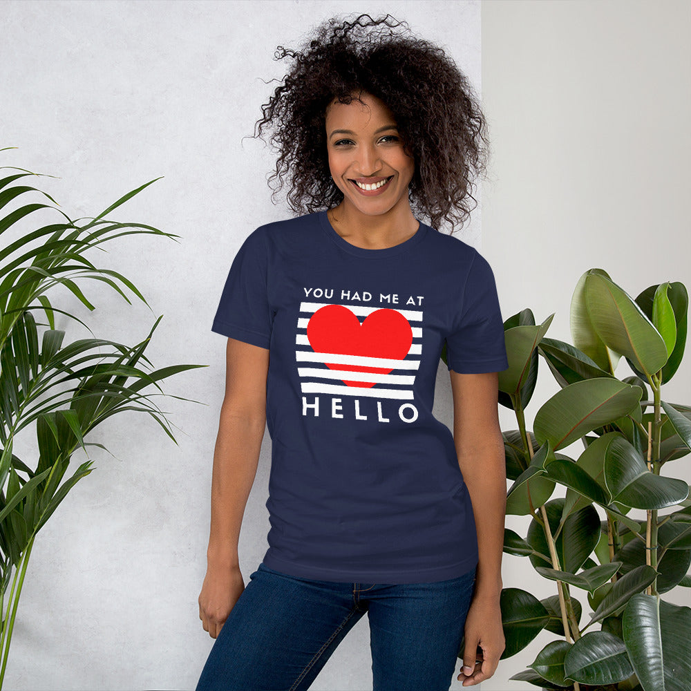 You Had Me at Hello Unisex t-shirt, Movie Lover Gift, Romance, Sports Movie