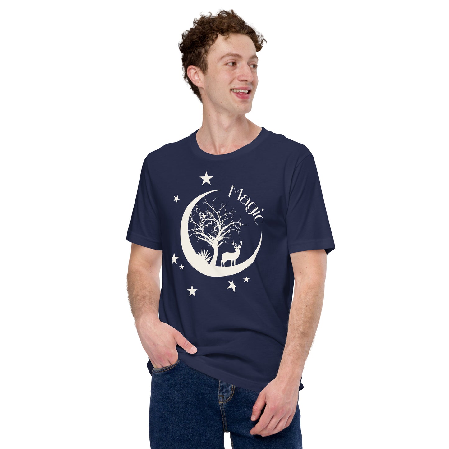 Magic Moon Unisex t-shirt, Winter Image, Christmas Present, Gift for Movie Lover