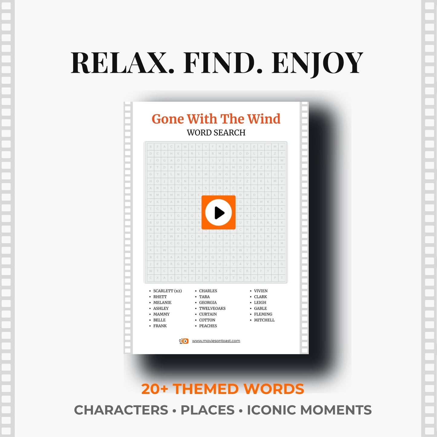 Gone with the Wind Quiz and Word Search