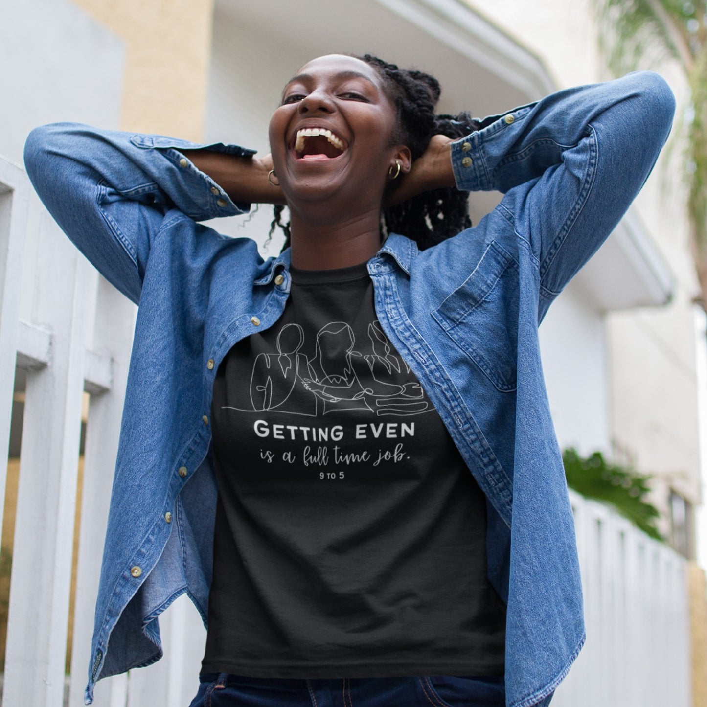 9 to 5 Unisex t-shirt, Getting Even is a Full-Time Job