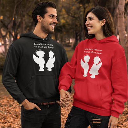 Every Time a Bell Rings an Angel Gets Its Wings, Unisex Hoodie, It’s a Wonderful Life, Inspirational Christmas Message
