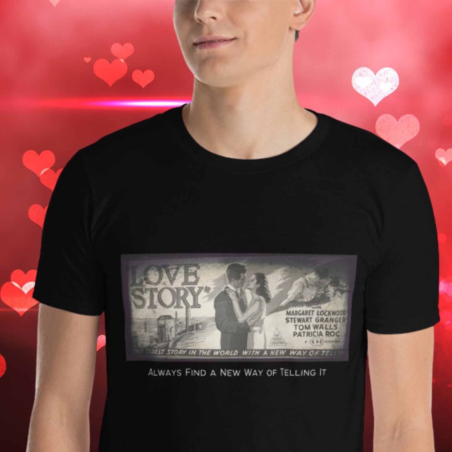 Love Story Short-Sleeve Unisex T-Shirt, Love Story 1944 Movie Poster, Margaret Lockwood