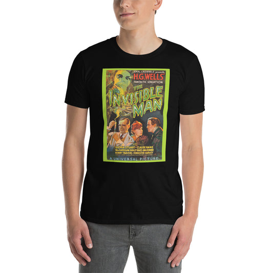 The Invisible Man 1933 Poster, Short-Sleeve Unisex T-Shirt, Science Fiction Horror Film, H.G. Wells