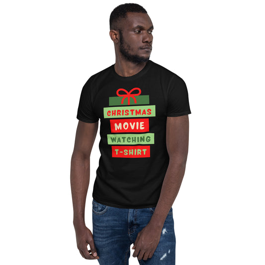 Christmas Movie Watching, Short-Sleeve Unisex T-Shirt, Movie Lover