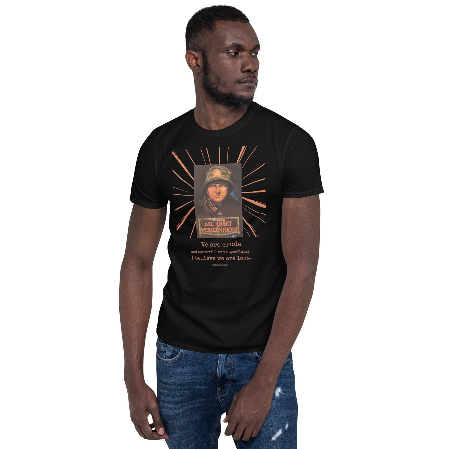 All Quiet on the Western Front Short-Sleeve Unisex T-Shirt, 1930 Movie Poster, Erich Maria Remarque Quote