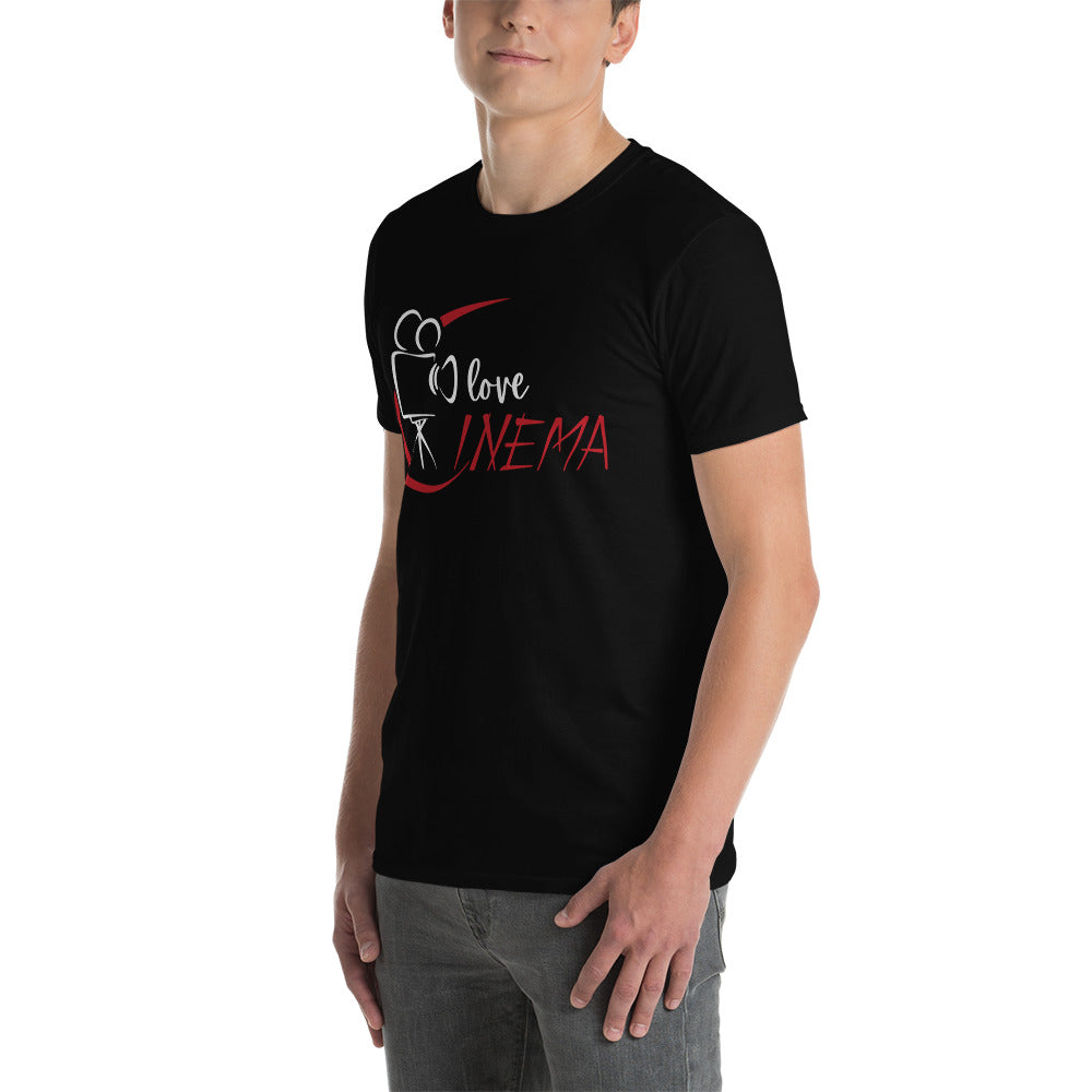 I Love Cinema Short-Sleeve Unisex T-Shirt, Gift for Movie Lover, Cinema, Pictures