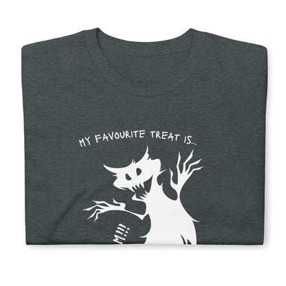 My Favorite Treat is ... I Scream, Short-Sleeve Unisex T-Shirt with a Ghost
