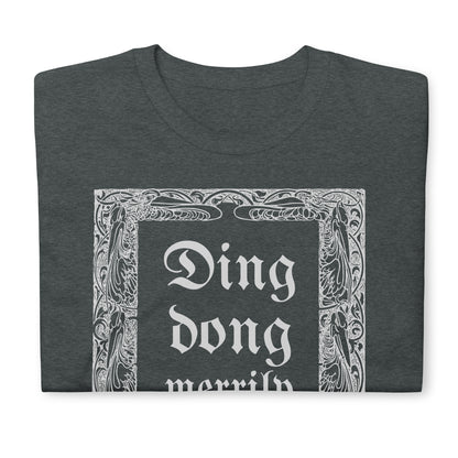 Ding Dong Merrily on High Short-Sleeve Unisex T-Shirt, Ding Dong t-Shirt, Christmas Carol, Old Film Quote