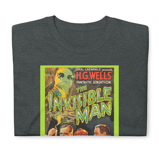 The Invisible Man 1933 Poster, Short-Sleeve Unisex T-Shirt, Science Fiction Horror Film, H.G. Wells